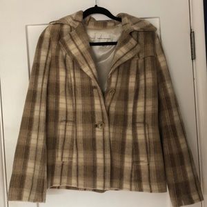 Banana republic plaid wool coat